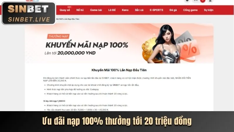 Thưởng nạp lại hàng ngày 100vips